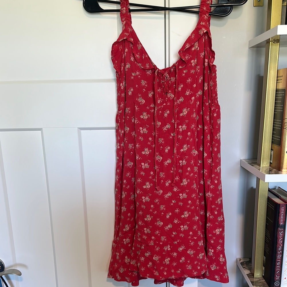 American Eagle Red Floral Dress